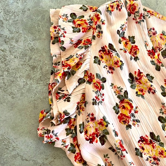 Nostalgia brand elastic waist flutter sleeve dress - Picture 4 of 5